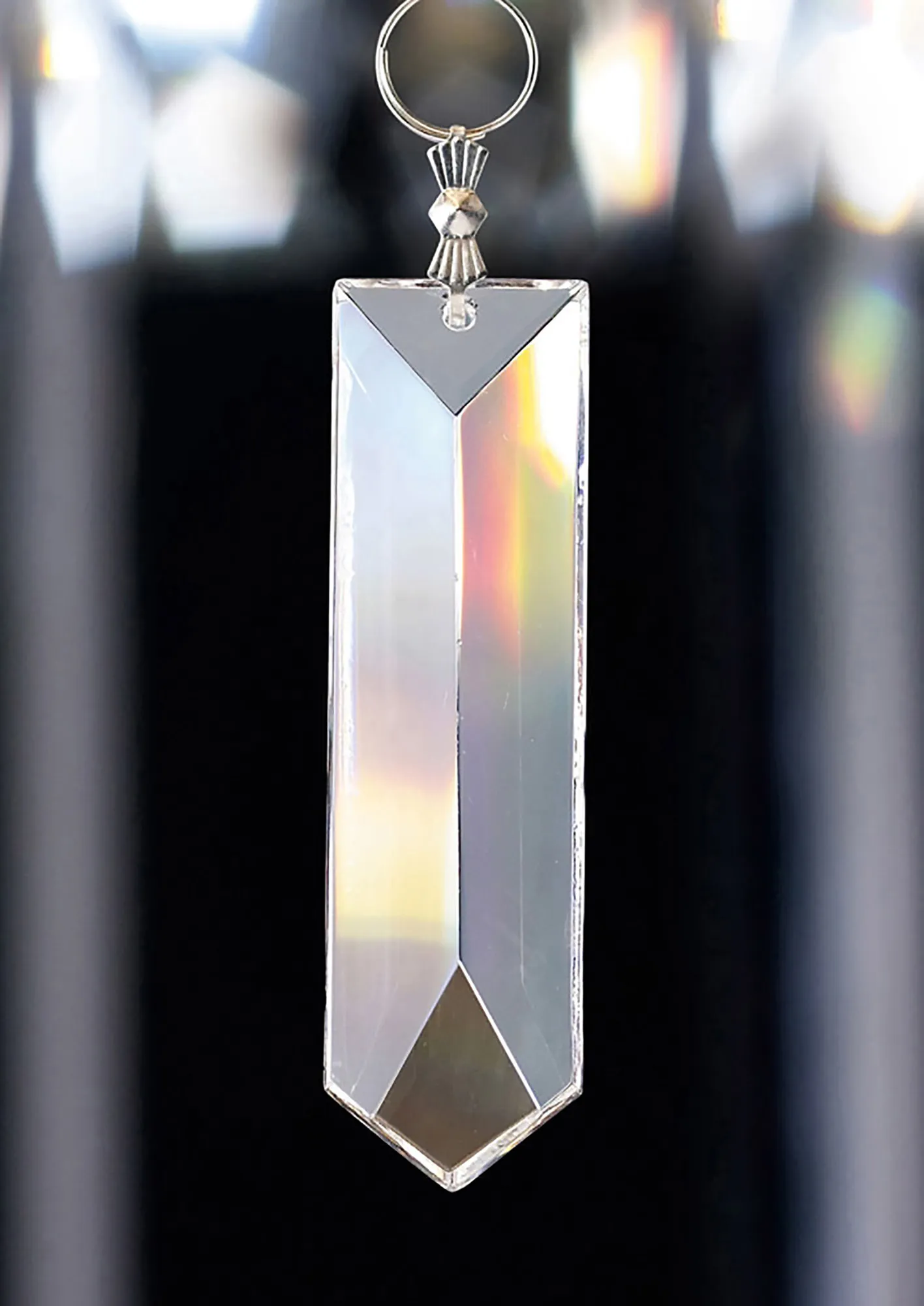Crystal Pointed Rectangle Without Ring 63mm C70020  Diyas Crystal Droplet
